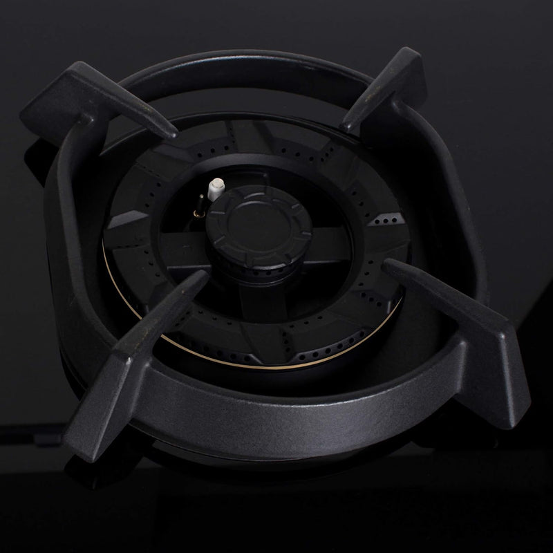 Faber Hobtop Utopia HT903 CRS BR CI AI 3 Brass Burner Auto Ignition Glass Cooktop, Black