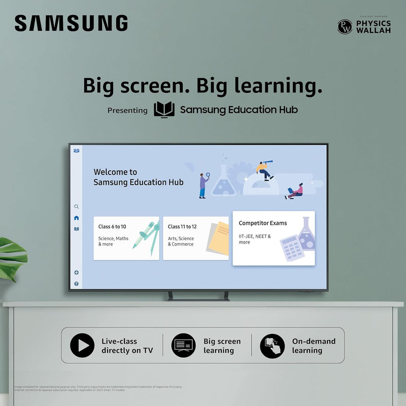 Samsung 138 cm (55 inches) QE1D Series 4K Ultra HD QLED Smart TV QA55QE1DAULXL (Black)