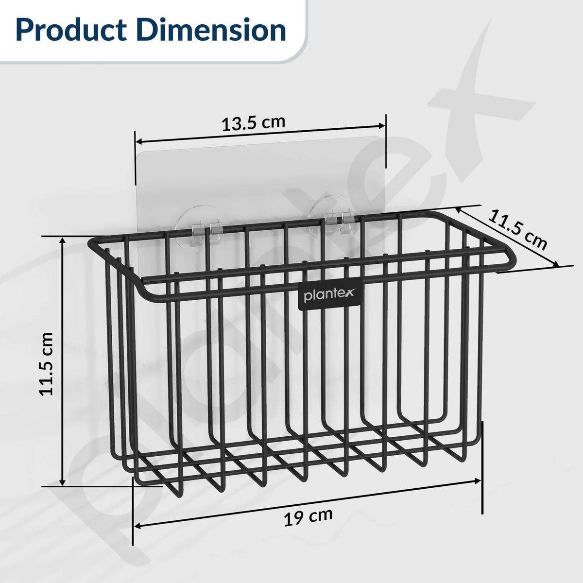 Plantex Self Adhesive Bathroom Shelf/Wall Mounted Storage Shelf/Rack/Toothbrush Holder with Kitchen Napkin Holder/Shelf for Bathroom/Kitchen Storage Stand Rack Shelf - (Black)-4