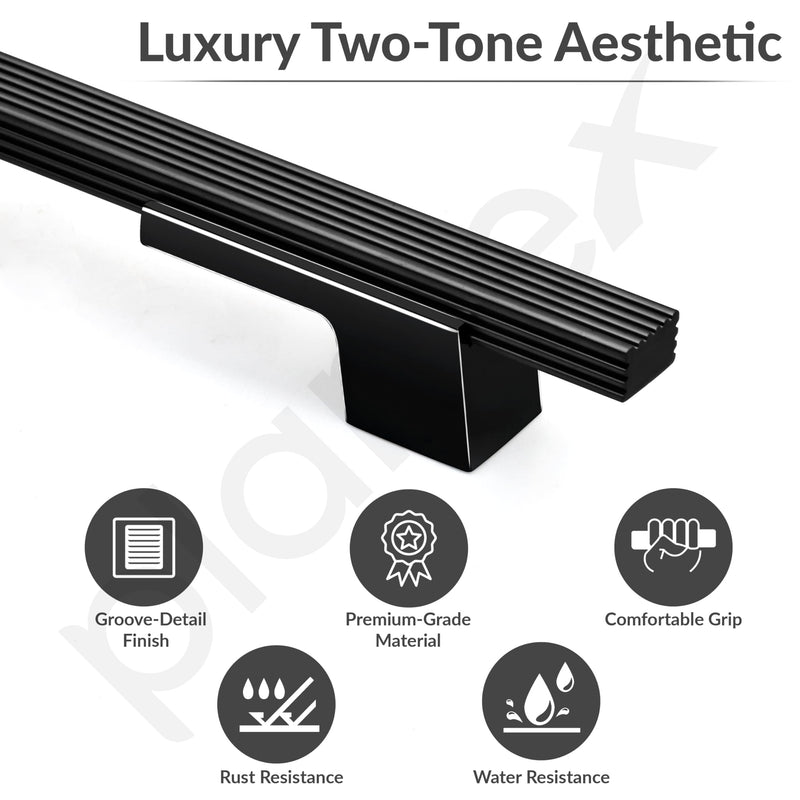 Plantex Cabinet Handle/Kitchen Cabinet Door Handle/Wardrobe/288 mm Cupboard Handle/Door Pull-Push Handle for Home/Office - Pack of 2 (Black) (Model APS-DTC-5580)-2