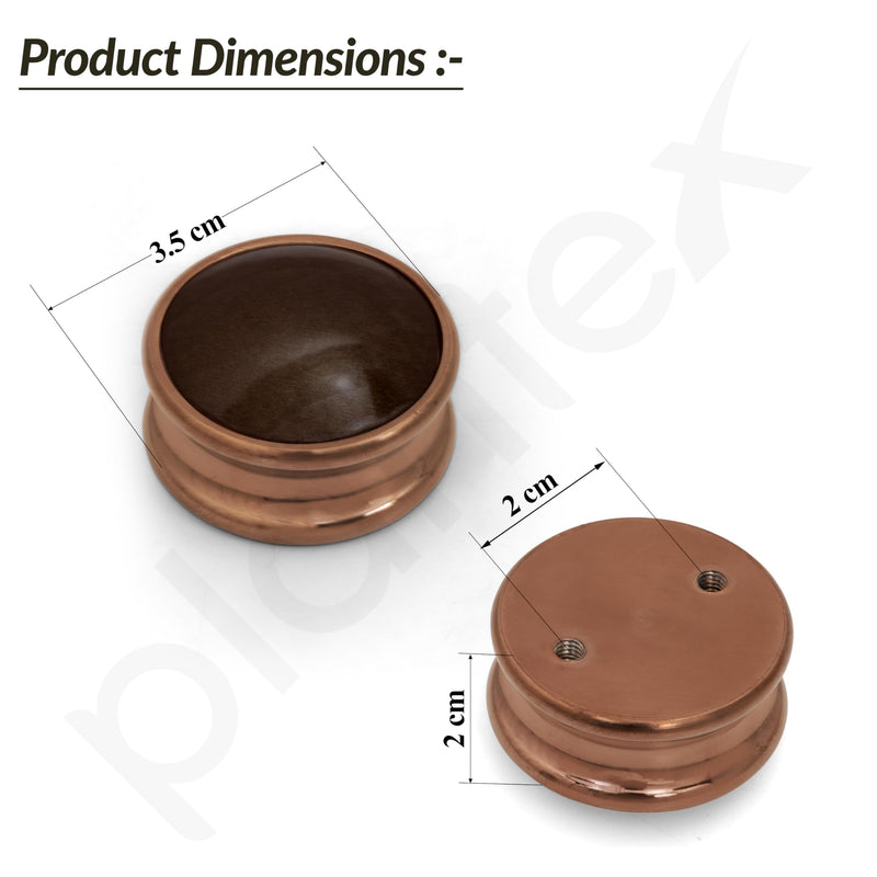 Plantex Knobs for Drawers/Drawer Knobs/Round Knob for Cabinets/Pull-Push Knobs for Kitchen/Bedroom Drawer - Pack of 6 (Rose Gold)-6