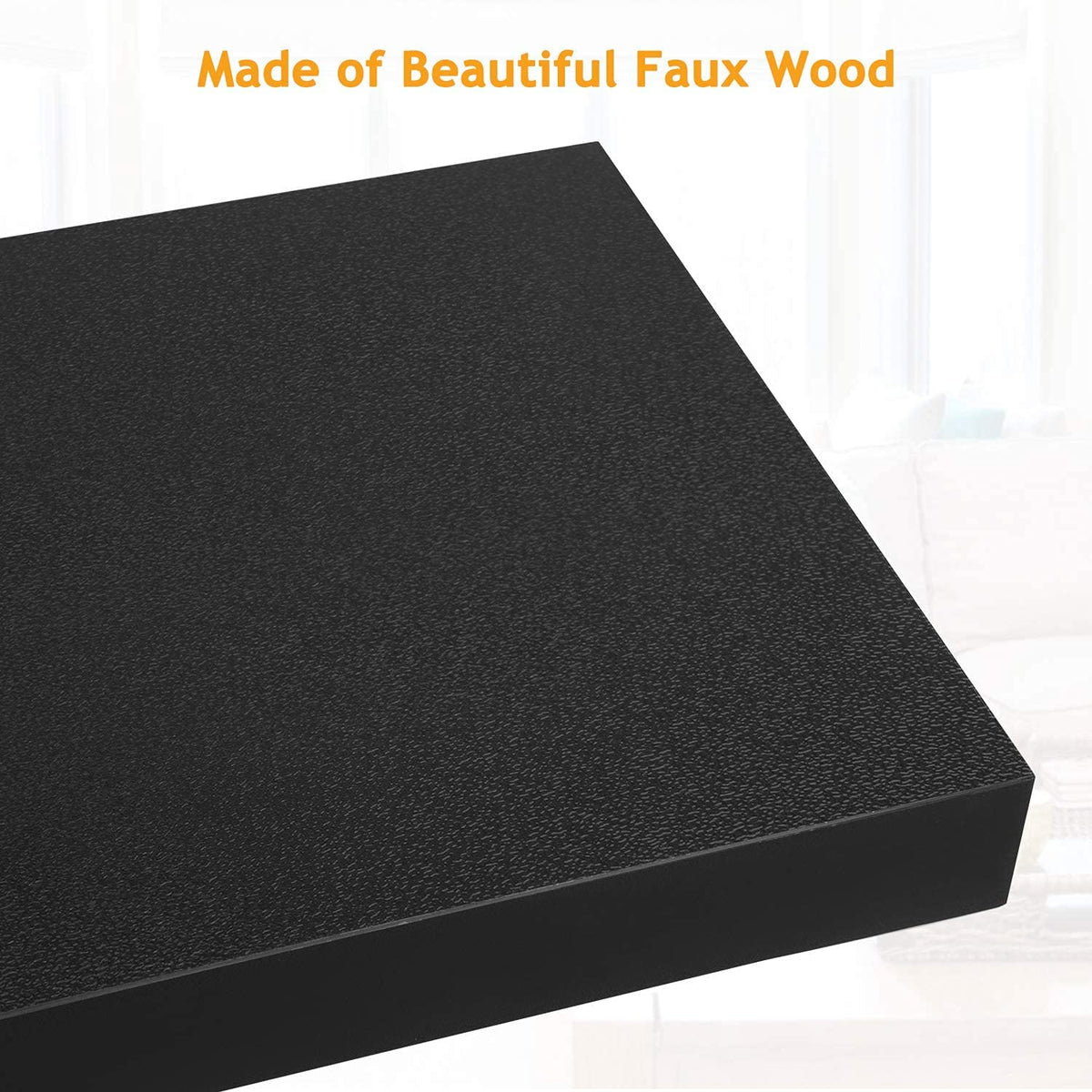 Floating Sheesham Wood Shelves 17 inch Modern Decorative Wall Shelves with Large Storage for Bedroom, Bathroom,