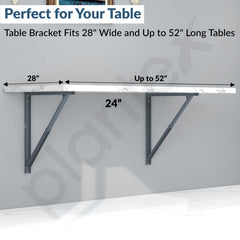 Plantex 24 Inch Foldable Table Bracket/Space Saving Wall Bracket/GI Steel Multipurpose Shelf Bracket/Folding Bracket for Home & Office - Pair of 1 (Grey)-6