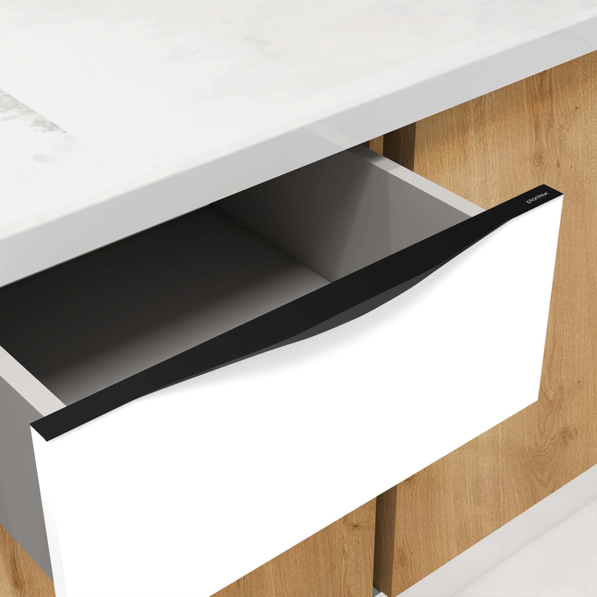 Plantex Profile Handle for Kitchen Cabinet/20 Inch Aluminium Drawer Profile Handle/Wardrobe Pull Handle for Home/Office/Hotel - Pack of 1 (Black) (Model APS-PF-1001)