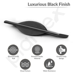 Plantex Cabinet Handle/160mm Handle for Cabinet/Door Pull-Push Handle for Home/Office/Hotel - Pack of 1 (Black) (Model APS-DTC-5590)-2