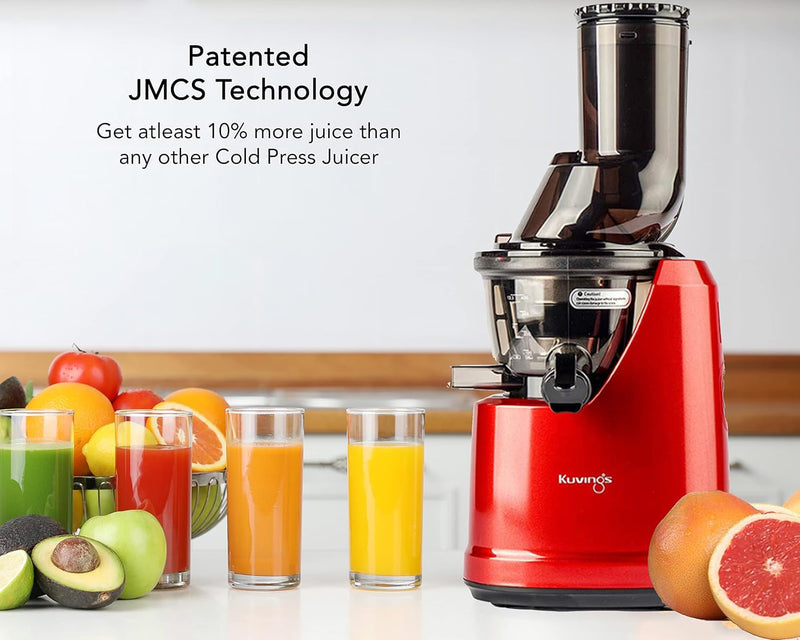 Kuvings B1700 Dark Red Professional Cold Press Whole Slow Juicer, Patented JMCS Technology for 10% More Juice, All-in-1 Fruit & Vegetable Juicer machine for home, 240W Strong Motor, PAN India Services