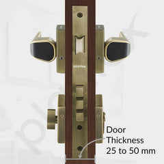 Plantex Main Door Lock for Home with 3 Years of Warranty/Mortise Locks for Door - Main Door Lock Set (PT-007- Brass Antique - Black)-5