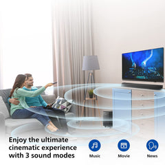 Philips Soundbar TAB5305, Wireless Subwoofer, 2.1 Channel, Bluetooth Enabled, Optical Connectivity, HDMI ARC