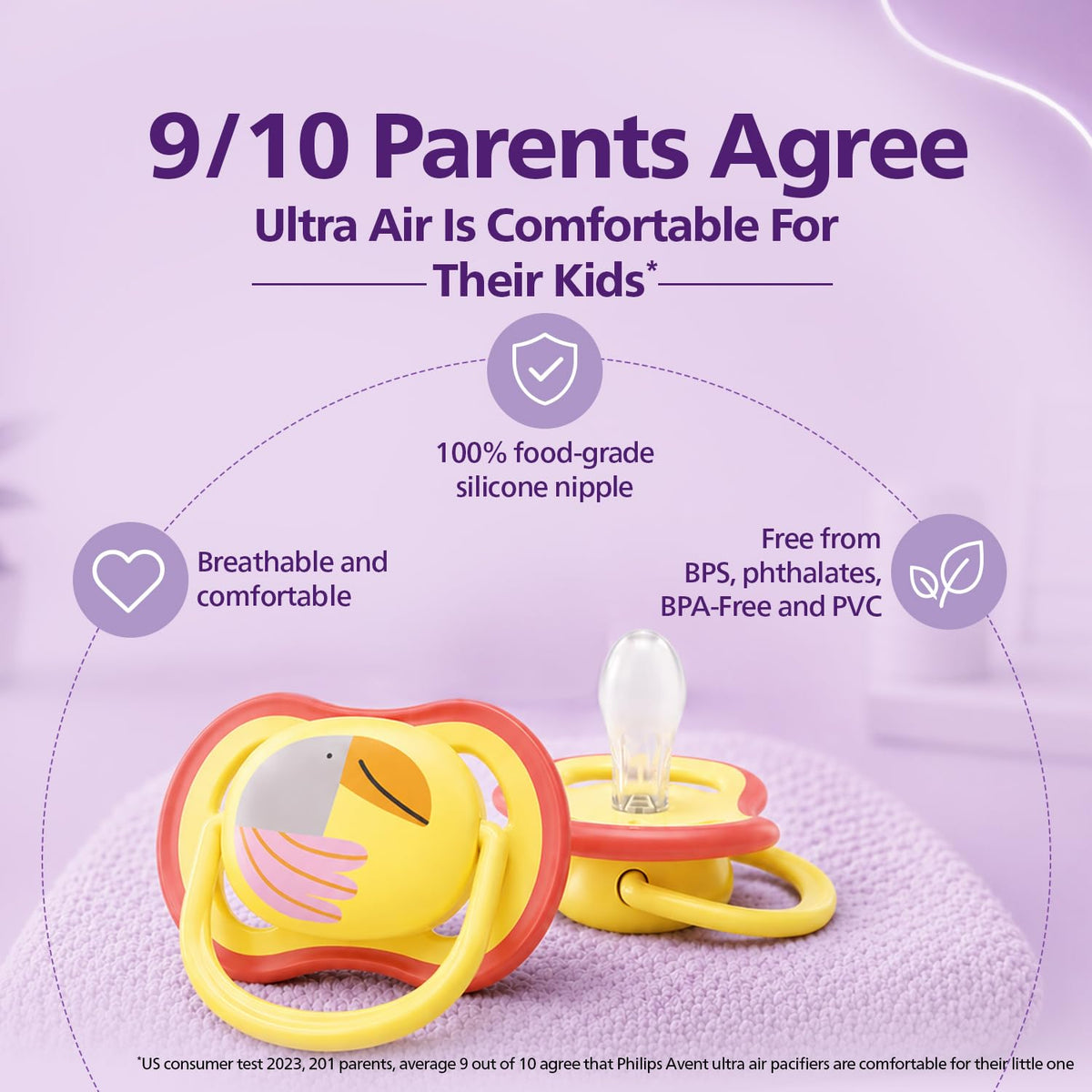 Philips Avent Ultra Air Pacifier, 0-6 Months (SCF087/04)