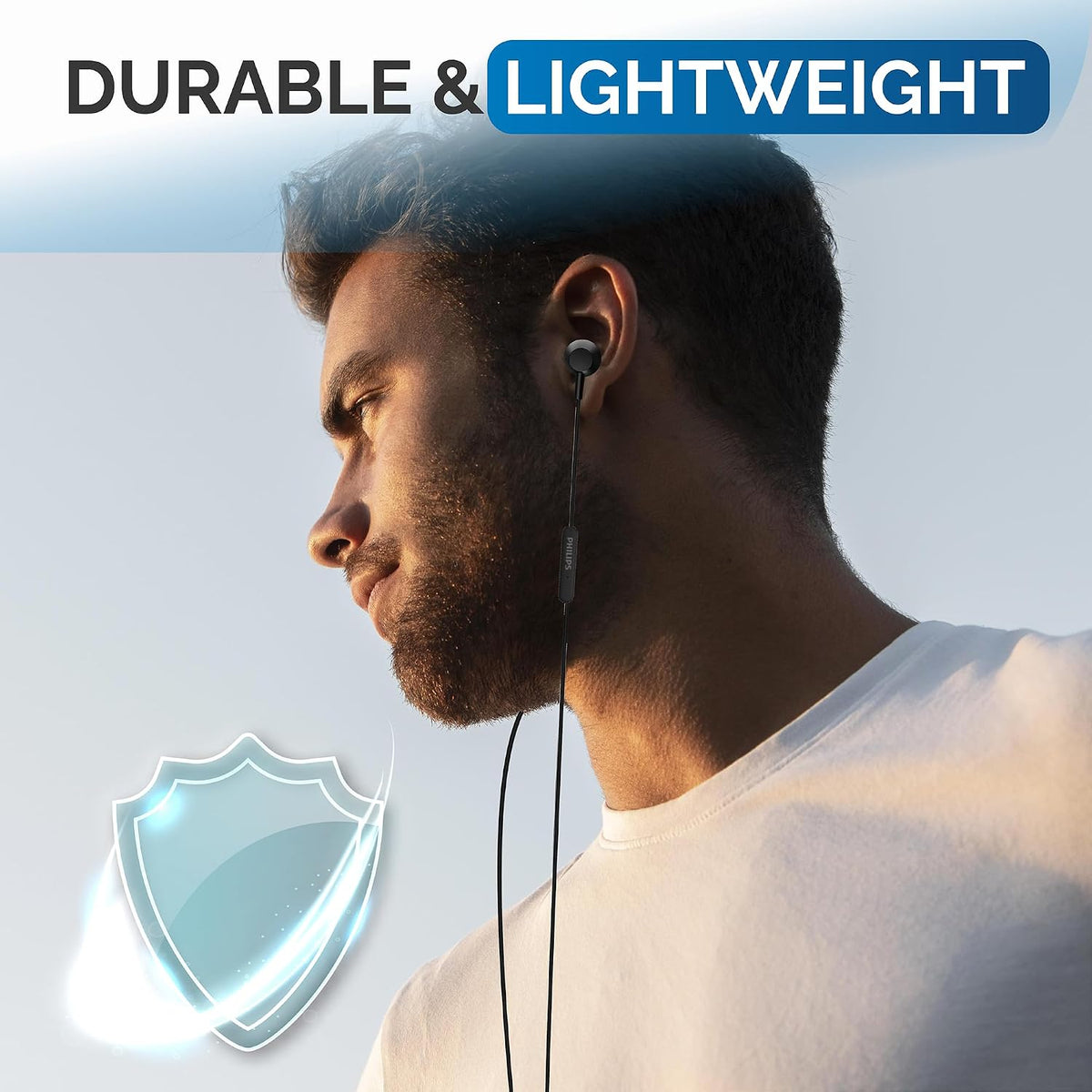 Philips USB C Earbuds Wired with Microphone, in Ear Type C Headphones with mic, Powerful Bass, Lightweight (TAE5008/38)