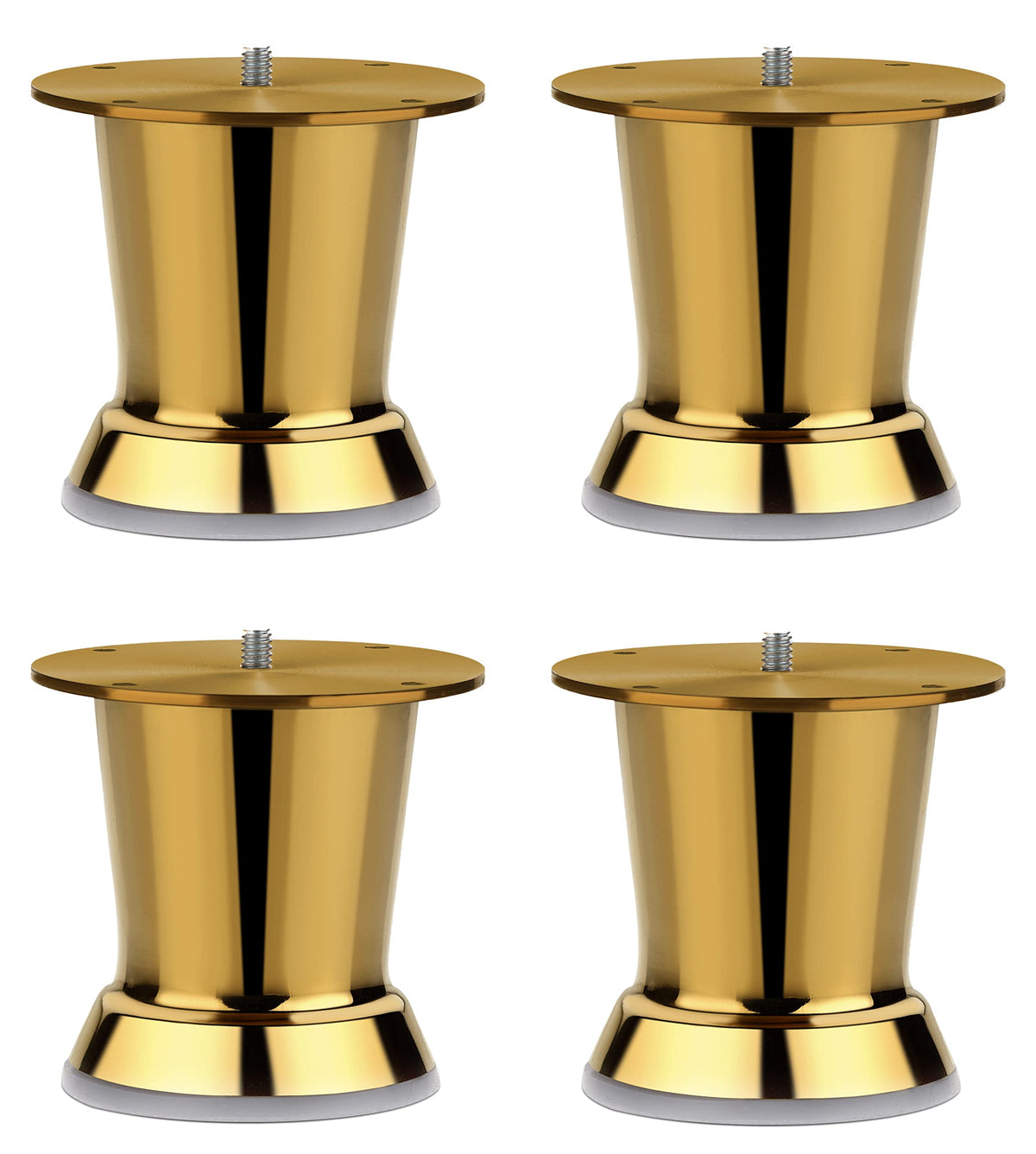 Plantex Heavy Duty Stainless Steel 3 inch Sofa Leg/Bed Furniture Leg Pair for Home Furnitures/Furniture Legs for Table/Support Legs/Sofa Furniture Leg (Golden) Set of 4 Pcs