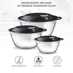 Mixing Bowl 3pc Set With Eazy Lid (Treo by Milton)