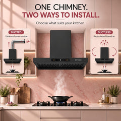 Faber Coral 90cm 1500m³/hr BLDC Autoclean T-Shape Chimney | Built In Oil Collector | Touch & Gesture Control | 12Yr Moto