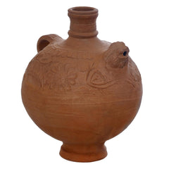 BS Natural Handcrafted Clay Water Surahi | Natural Mitti Ki Surahi for Cold Drinking Water | Eco-Friendly Earthen Water Pot | Traditional Terracotta (Surai, 5-6 Liter)