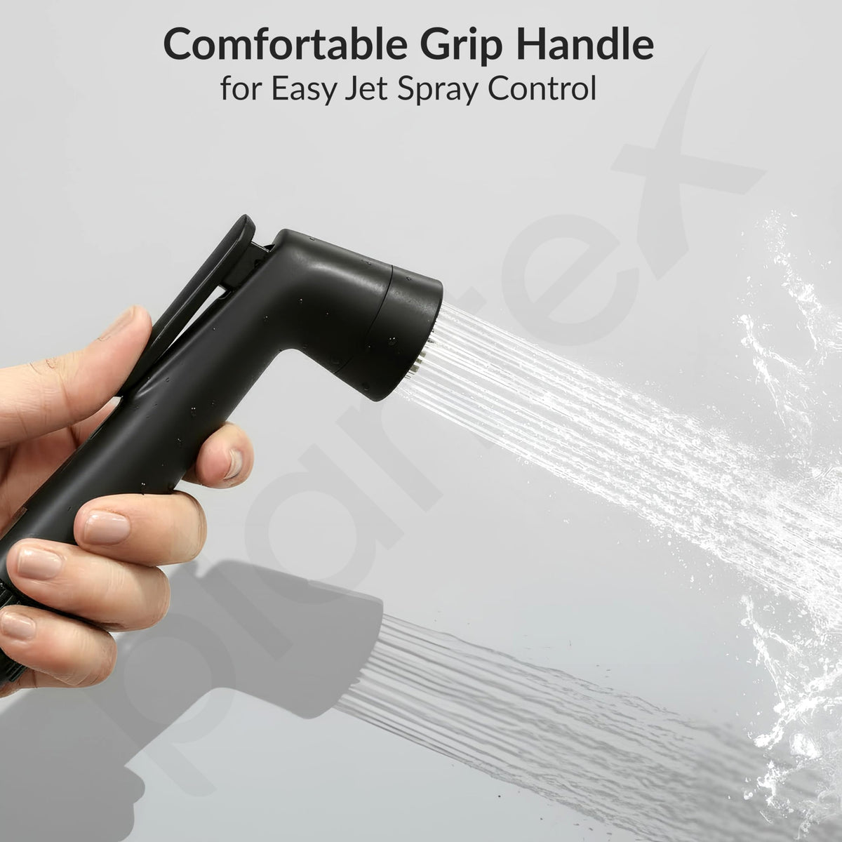 Plantex Jet Spray for Toilet/ABS Health Faucet with 1 Meter Shower Hose Pipe and Wall Hook/Health Faucet Set for Bathroom/Hand Gun for Toilet - (Black)-3