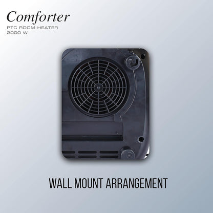 Havells Comforter 2000 Watt Room Heater with Overheat Protection| Easy to Carry for Bedroom and Office| Adjustable Thermostat Control Knob & Adjustable Vent for Air Delivery (White and Black)