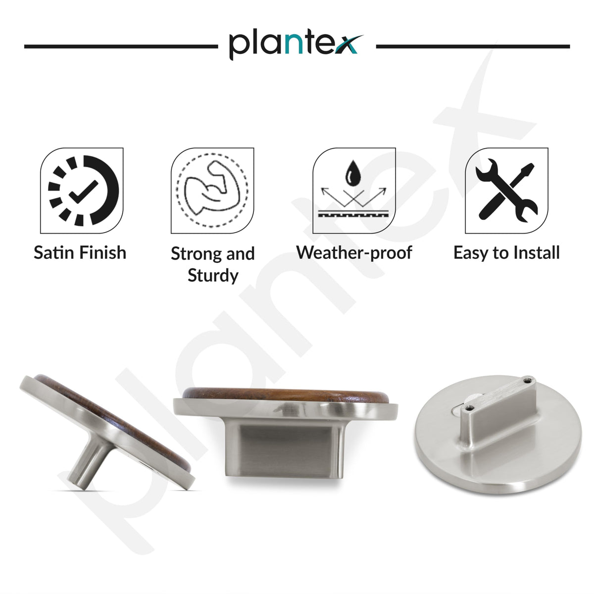 Plantex Round Drawer Knobs/Knobs for Cabinets/Knobs for Drawer/Pull-Push Knob for Kitchen/Bedroom Drawer - Pack of 1 (Big, Satin & Wood)-6