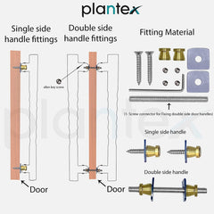 Plantex Door Pull-Push Handle/24 inch Main Door Handle/Heavy Duty Door Handle/Door & Home Decor - Pack of 1 (Brass Antique) - 3 Years Warranty-3