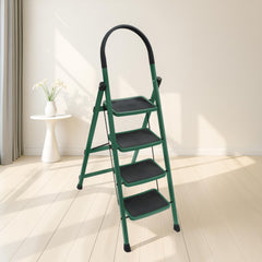 Plantex Premium 6 Step Ladder/Steel Ladder for Home Use/Wide Anti Skid Step Ladder/Non-Slip Handgrip(Blue & Black)