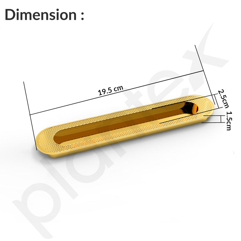 Plantex Sliding Door Handle/Concealed Handle for Sliding Door/160mm Concealed Handle for Wardrobe/Kitchen Cabinet - Pack of 2 (PVD Gold) (Model APS-DTC-3770)-2