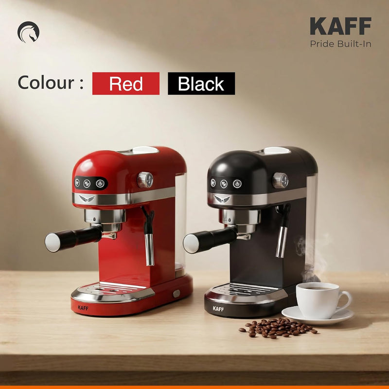 Kaff Fontana 1350 Watts Espresso Coffee Maker, 19 Bar High Pressure Pump, Steam Espresso Coffee, Detachable Frothing Noz