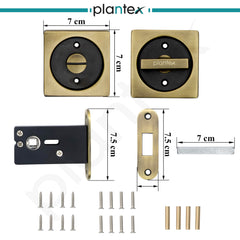 Plantex Door Lock Latch/Zinc Baby Latch for Bathroom/Door Latch Lock/Baby Latch Door Chitkani Home/Bedroom - (DTM-620, Brass Antique and Black)-3