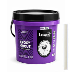 Plantex Lexora Epoxy Grout/3-Part Epoxide Resin Tile Grout/Floor & Wall Tiles Joints/Waterproof & Stain Proof/Bathroom & Industrial Use - 1 kg (Show White)-1
