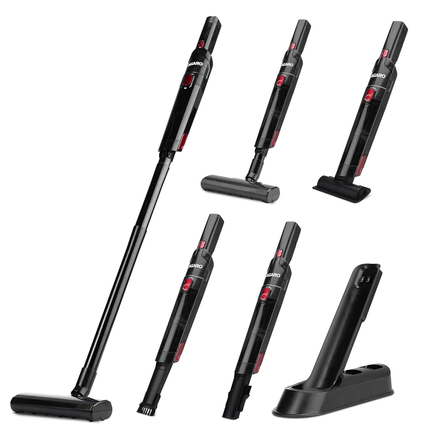 AGARO Sapphire Hand Held Vacuum Cleaner,Up to 15 kPa Powerful Suction with Fast Charging Dock, Rechargeable Portable Powerful Cleaner, Lightweight Hand Held Vacuum Cleaner for Home, Office, and Car