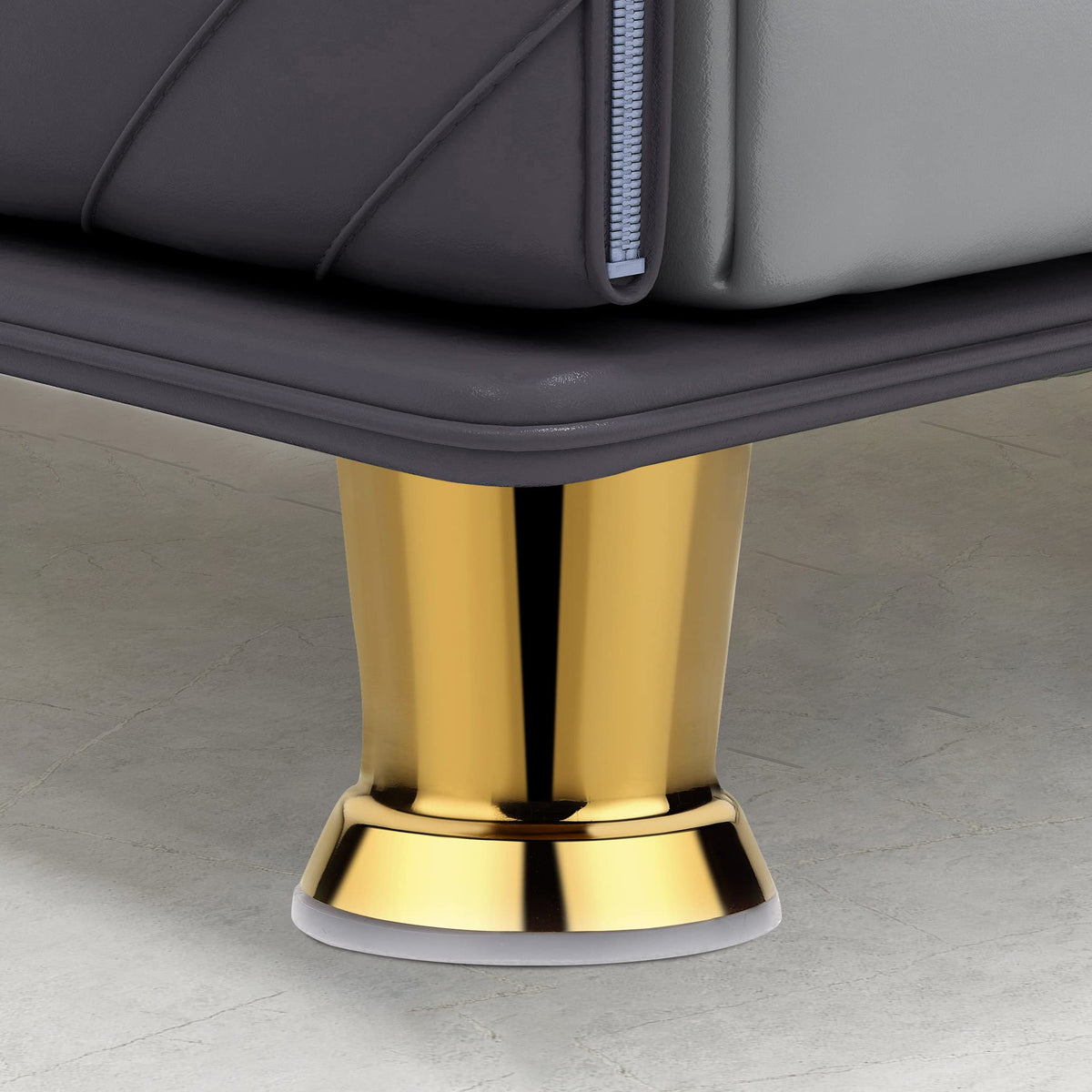 Plantex Heavy Duty Stainless Steel 3 inch Sofa Leg/Bed Furniture Leg Pair for Home Furnitures/Furniture Legs for Table/Support Legs/Sofa Furniture Leg (Golden) Set of 2 Pcs