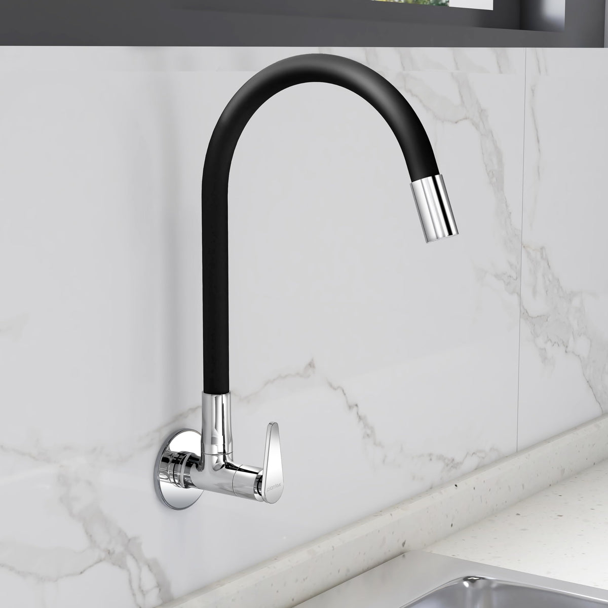Plantex Pure Brass Kitchen Sink Tap with Silicone Swivel Spout/Flexible Tap for Sink with Water Saving Nozzle for Kitchen Basin Tap-7 Year Warranty by Plantex-(LEA-710B)