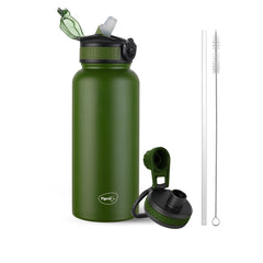 Pigeon by Stovekraft Rush Thermos Stainless Steel Sipper Flask with Straw, Cleaner and Additional Screw Cap