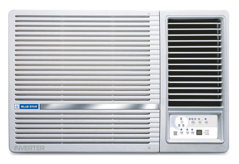 Blue Star 2 Ton 3 Star Inverter Window AC (Copper, Turbo Cool, Fan Modes-Auto/High/Medium/Low, Hydrophilic Blue Fins, Dust Filters, Self-Diagnosis, WID324L, White)