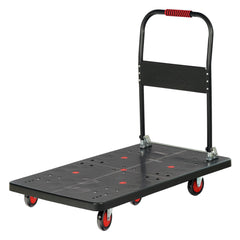 Corvids 400 Kg Heavy-Duty Folding Metal Hand Platform Trolley/Truck | 2-Year Warranty | Portable & Compact Industrial Dolly Cart with 360 Rotating Wheels for Home, Office & Warehouse Use
