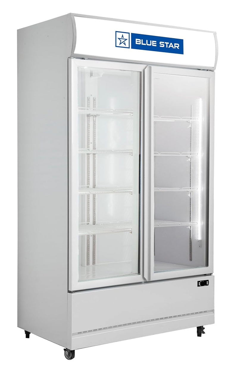 Blue STAR VC800CD 730 Liter Manual Frost Double Door Visi Cooler, White-1