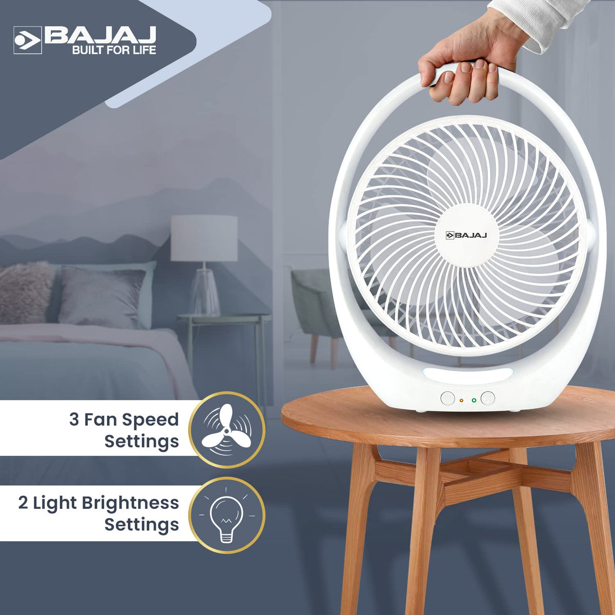 Bajaj Pygmy Go 178MM Mini Fan with LED Lighting-4