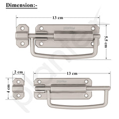 Plantex Door Stopper/5 Inch Baby Latch Kadi/Door Latch for Bathroom/Door Lock for Home/Office Doors - Pack of 3 (Matt)-4