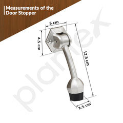 Plantex Door Stopper for Main Door/5-Inch Stopper with Rubber Grip/Stoppers for Wooden Door/Stops for Door Pack of 1 (Matt)-3
