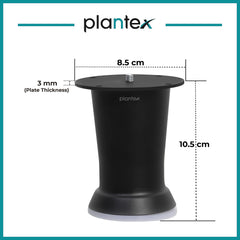 Plantex Round 4 inch Sofa Legs for Bed Furniture/Sofa Legs for Furniture Fitting/Table Legs/Sofa Leg Set of 2 pcs (Black)-3