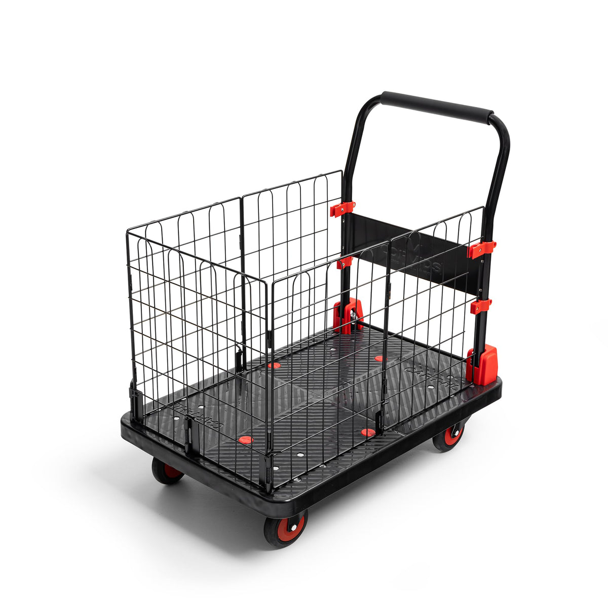 Corvids 200 Kg Heavy-Duty Folding Metal Hand Platform Trolley/Truck | 2-Year Warranty | Portable & Compact Industrial Dolly Cart with 360 Rotating Wheels for Home, Office & Warehouse Use
