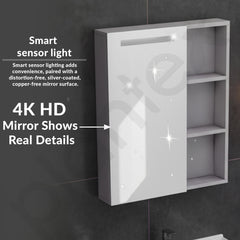 Plantex Unbreakable Vanity for Bathroom/Rectangle Washbasin with Cabinet Full Set/Sensor Light Bathroom Organizer for Home (NZBC-24)-3