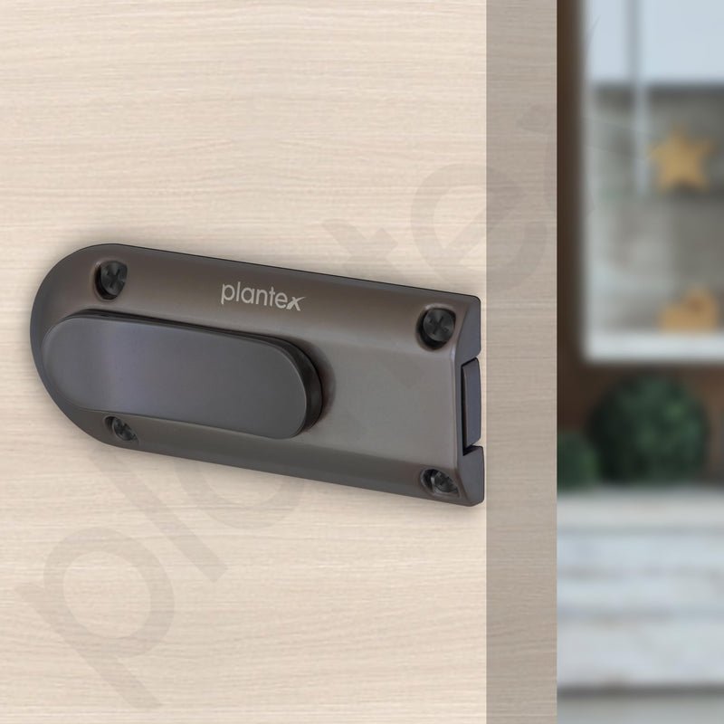 Plantex Latch Lock for Main Door/Heavy Duty Zinc Door Latch for Bathroom/Door Stopper/Baby Latch/Door Lock Latch for Home/Office/Bedroom - Pack of 1 (Satin Black)-6