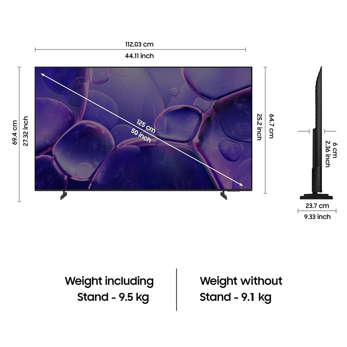 Samsung 125 cm (50 inches) Crystal 4K Ultra HD Smart LED TV UA50U8400FULXL (Black)-5