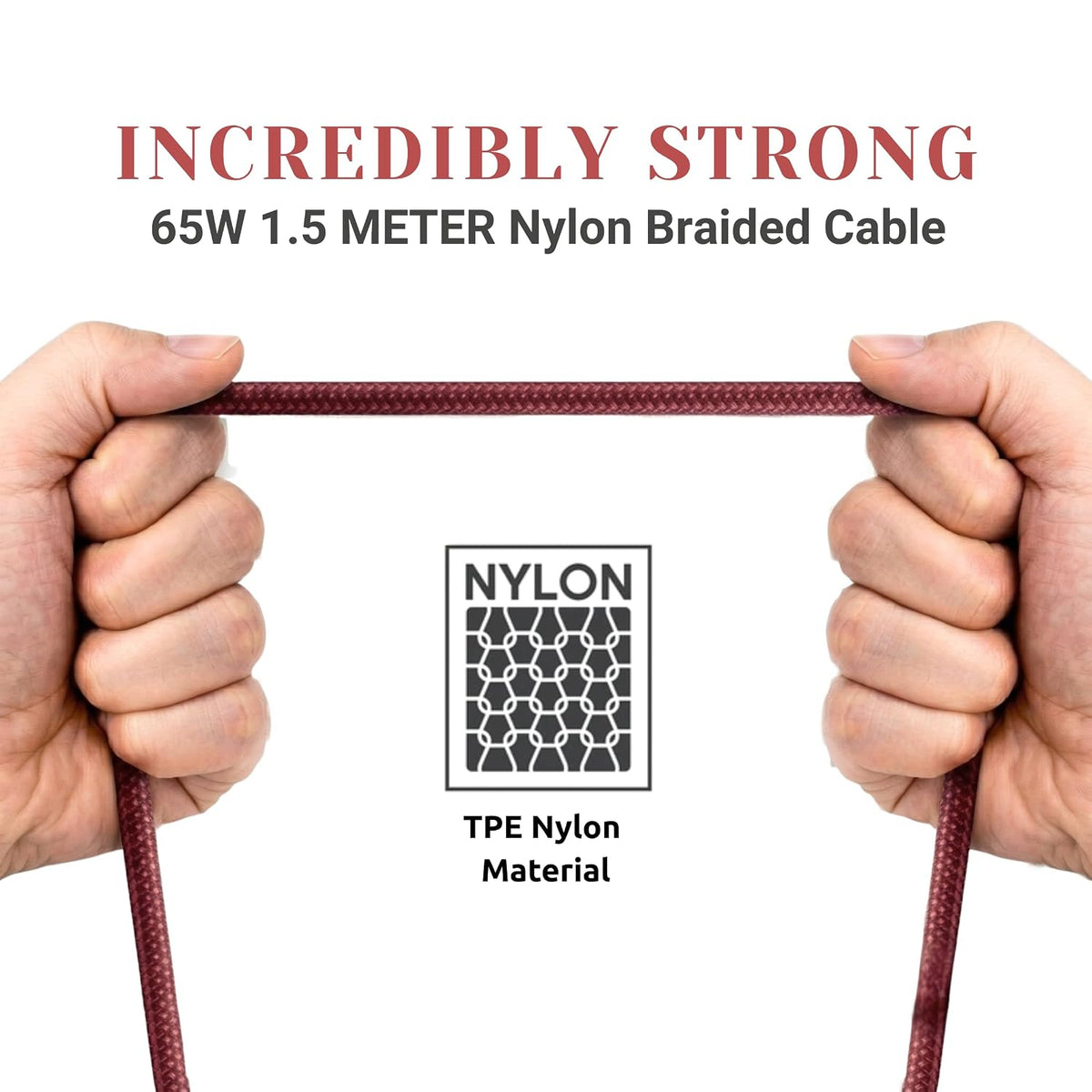 Philips DLC4150CI/94 65W Type-C to Type-C Fast Charging Cable (1.5m, Iron Red)
