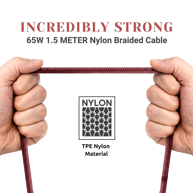 Philips DLC4150CI/94 65W Type-C to Type-C Fast Charging Cable (1.5m, Iron Red)