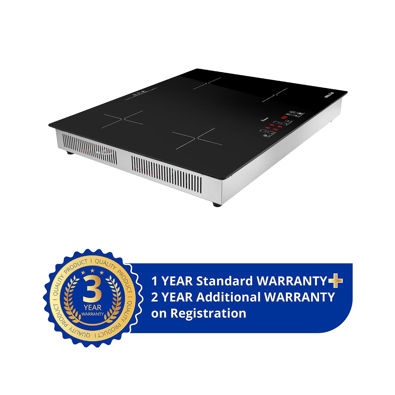 iBELL EMINENCE04 Induction Hob 7200W, 3-YEAR WARRANTY, Spacious cooktop with 9 Power Levels, Touch panel and Toughend Glass Top, [Black]