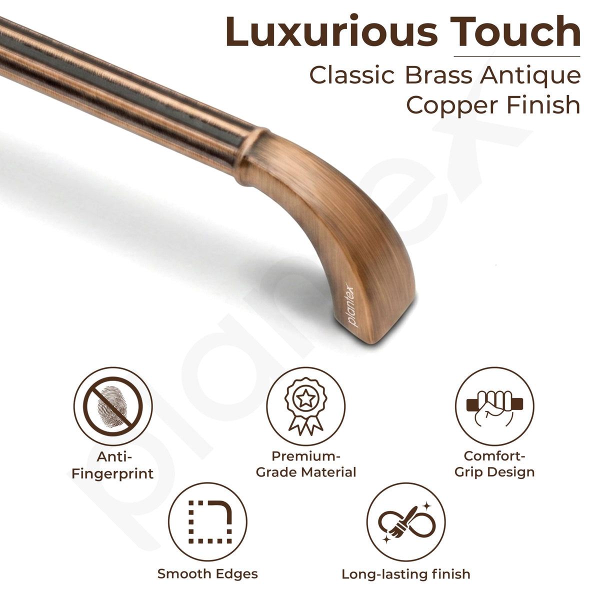 Plantex Cabinet Handle/128mm Handle for Wardrobe/Kitchen Handle/Pull-Push Handle for Home/Office - Pack of 1 (Brass Antique Copper)-3