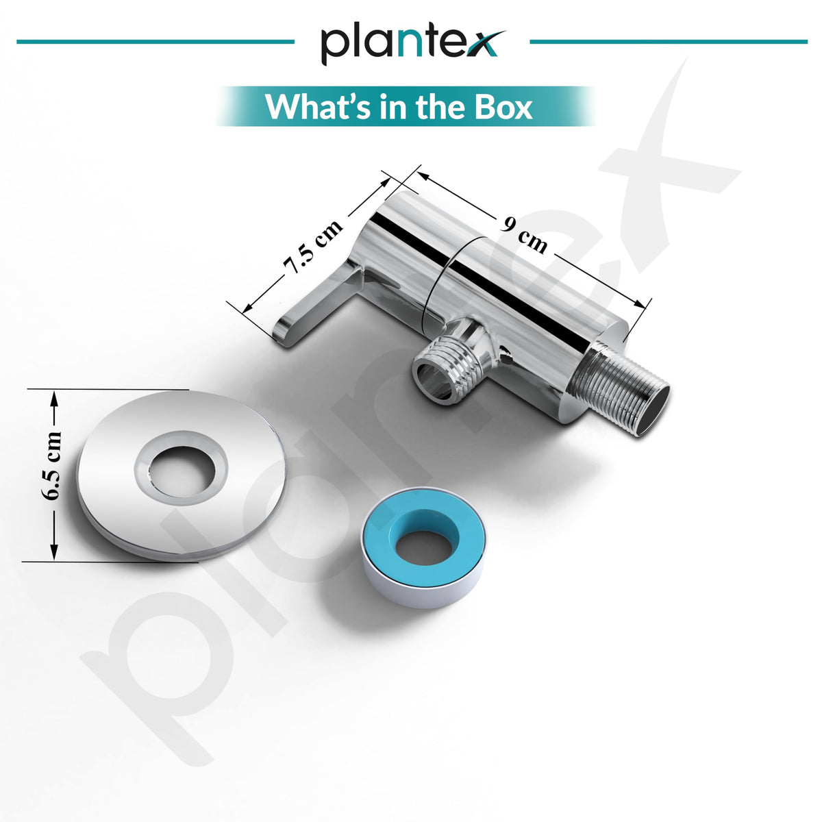 Plantex Pure Brass Single Lever Angle Cock for Bathroom/Wash Basin/Single Way Cock with Teflon Tap for Kitchen/Kitchen and Bathroom Accessories (ORE-1404, Chrome)-3