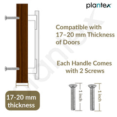 Plantex Cabinet Handle/Kitchen Cabinet Door Handle/Wardrobe/160 mm Cupboard Handle/Door Pull-Push Handle for Home/Office - Pack of 2 (Brass Antique & Gold)-5
