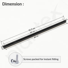 Plantex Cabinet Handle/Kitchen Cabinet Door Handle/Wardrobe/600 mm Cupboard Handle/Door Pull-Push Handle for Home/Office - Pack of 2 (Black) (Model APS-DTC-5200)-3