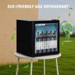 Voltas 50 Litres, Counter Top Glass Door Mini Bar/Visi Cooler, With Antibacterial Gasket (VC GT 50, Black)